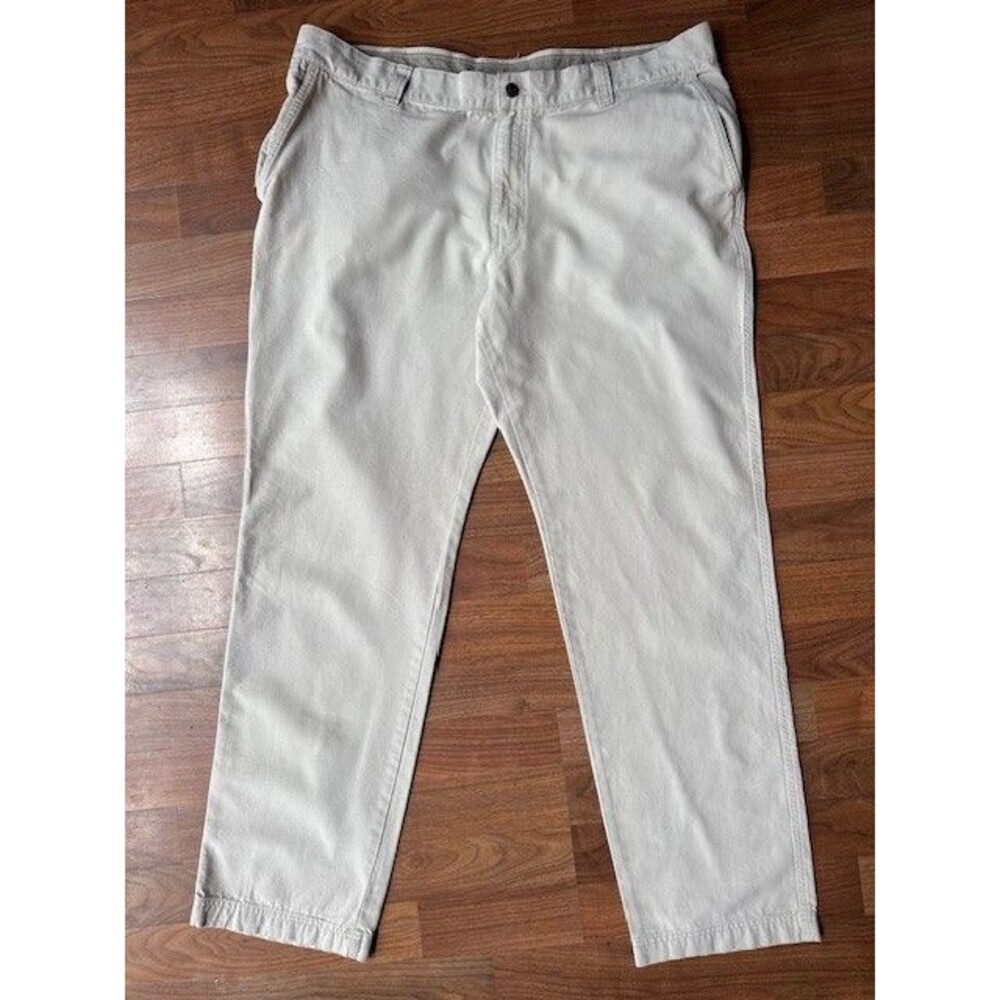 Columbia Mens 6 Pocket Pants Chino Canvas 44 X 34 Tan Outdoor Hiking - Picture 1 of 9